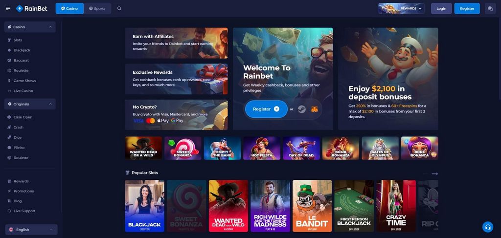 Rainbet Casino -sivuston arviointi: 500 dollarin oikean rahan testimme